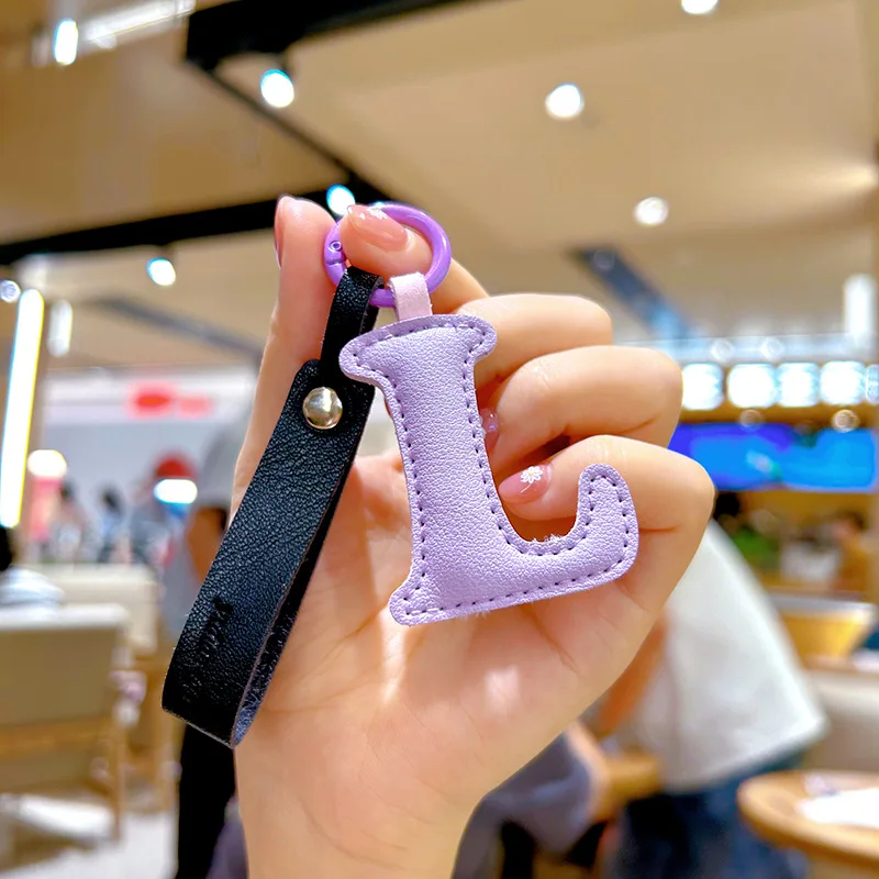 A to Z PU 가죽 이니셜 레터 키 체인, 여성용  - Monogram Keychain Leather 리뷰 및 가격