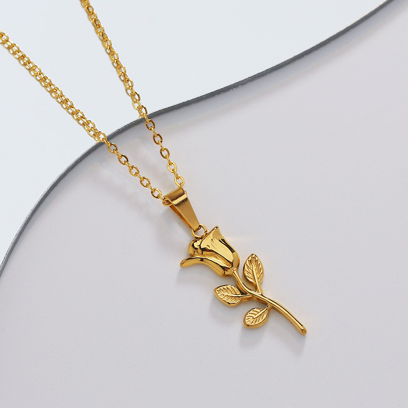 316 스테인레스 스틸 패션 로즈 펜던트 목걸이 여성을 - Birth Flower Necklace 리뷰 및 가격