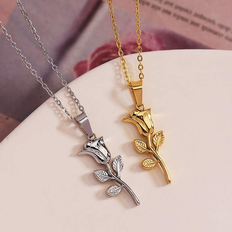 316 스테인레스 스틸 패션 로즈 펜던트 목걸이 여성을 - Birth Flower Necklace 리뷰 및 가격